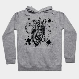 Zebra watercolor sketch Hoodie